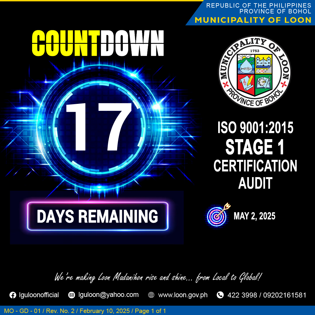Countdown for Stage 1 Certification Audit for ISO 9001:2015 Standards