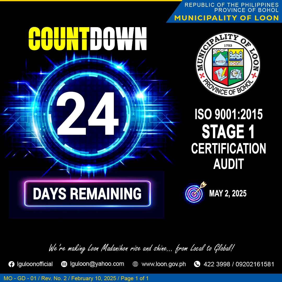 Countdown for Stage 1 Certification Audit for ISO 9001:2015 Standards